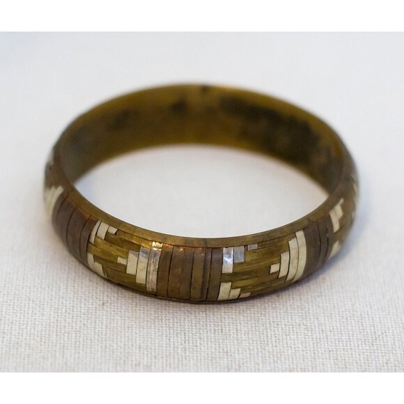 8 inch, Vintage Geometric Pattern Intricate Bangle - AX9 - Picture 1 of 3